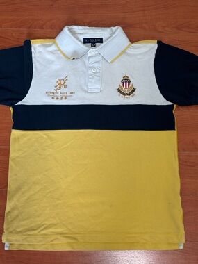 U.S. Polo Assn. Yellow, Navy & White Boys' Colorblock Polo